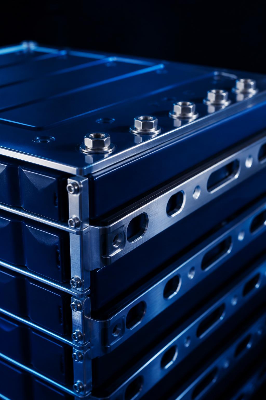Stacked battery storage modules